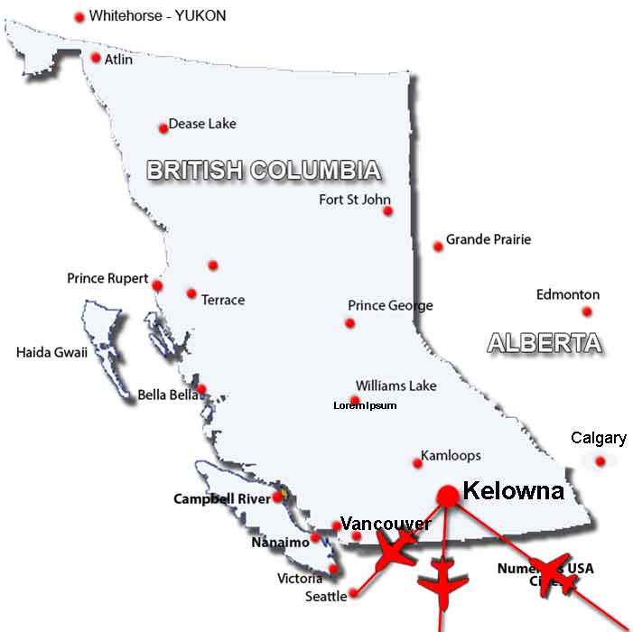 Kelowna charter flights USA